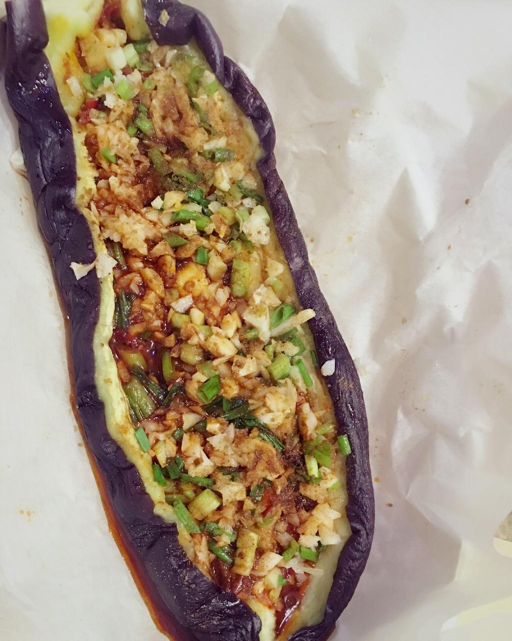 微波炉做出街头烧烤风的茄子