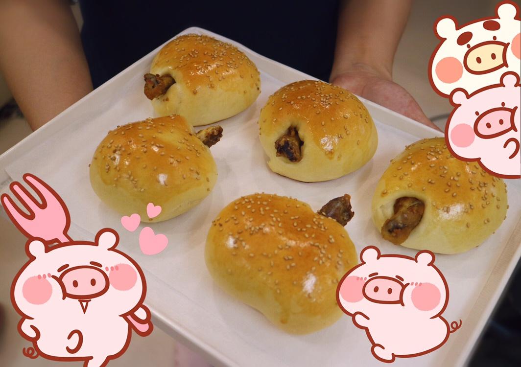 腌了36小时的真黑椒鸡腿面包B13