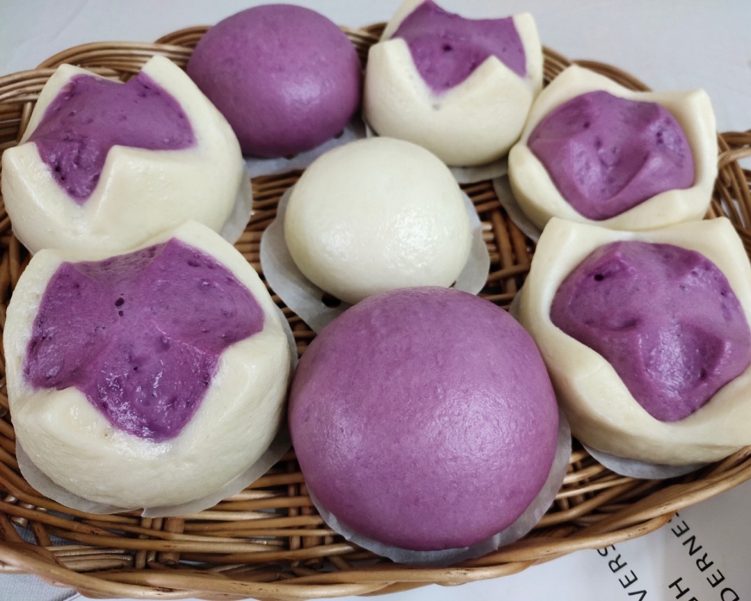 紫薯开花馒头【无敌松软】的做法
