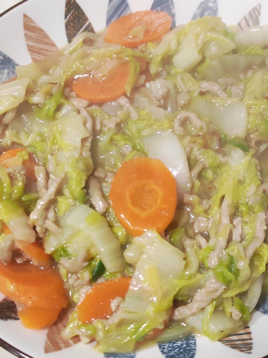 白菜烂糊肉丝