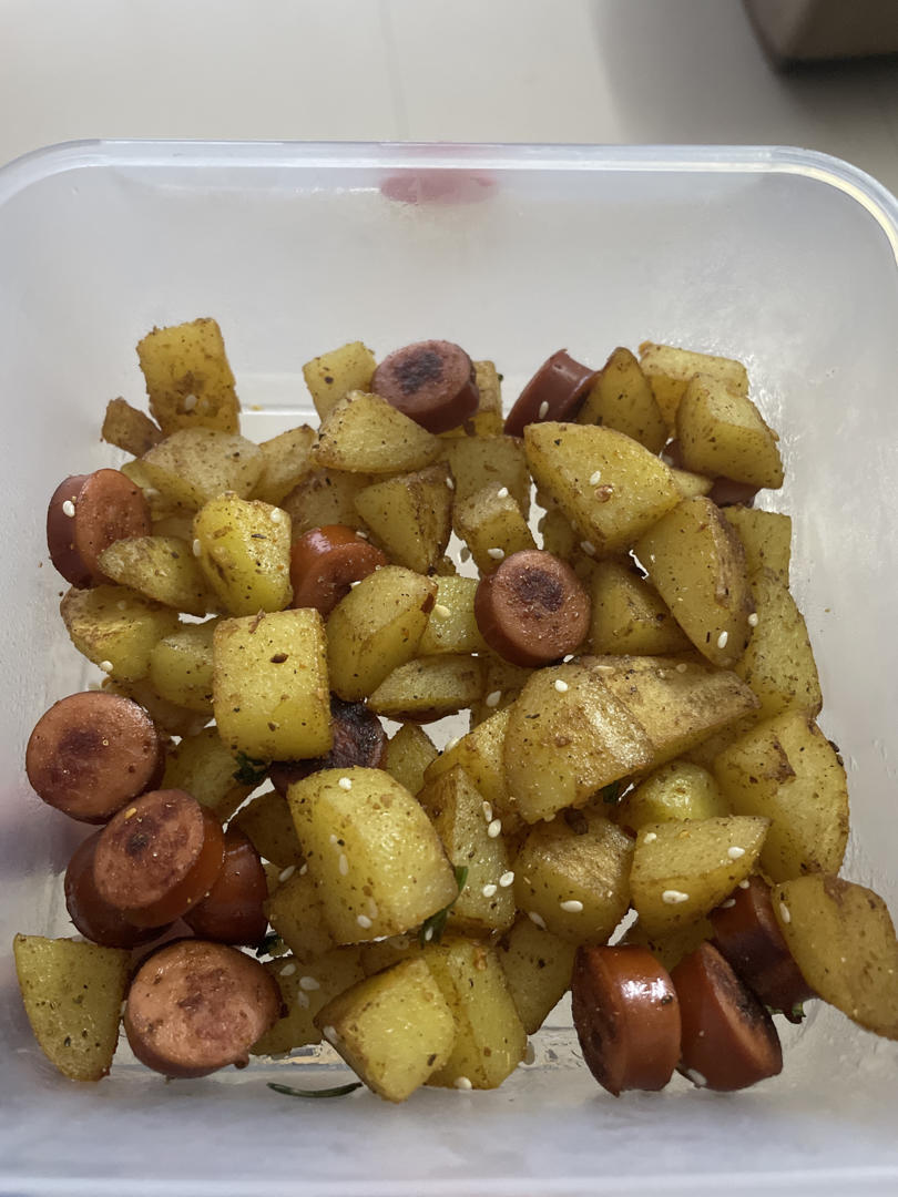 烧烤风味的土豆小香肠