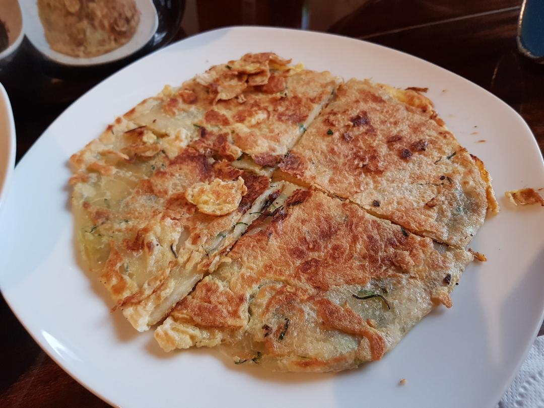 鸡蛋葱油饼                  （更新饼坯保存方法）