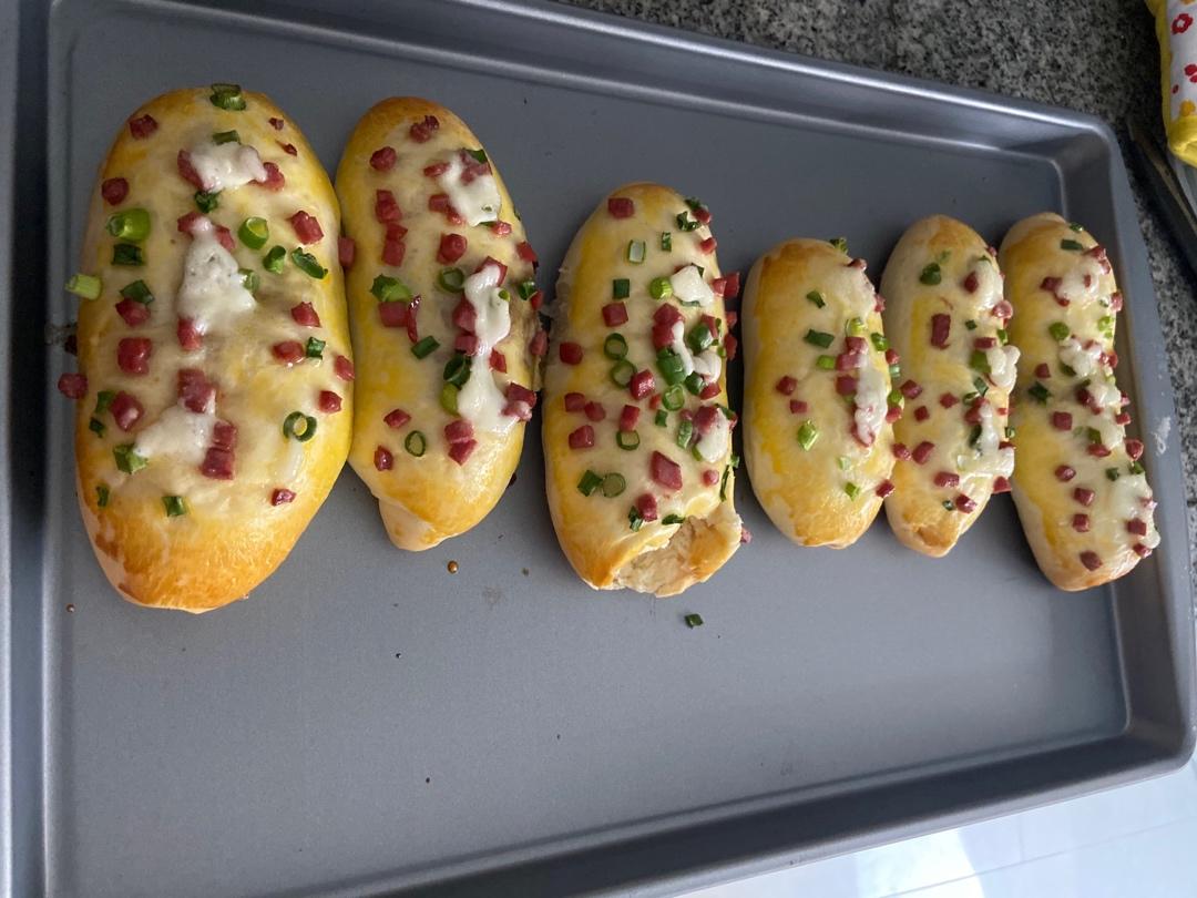 香葱火腿肉松面包