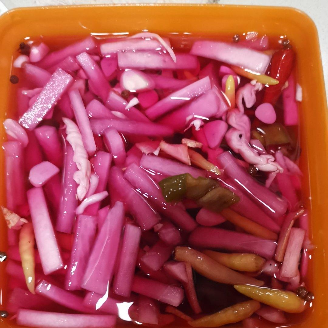 凉菜-醋腌三色萝卜