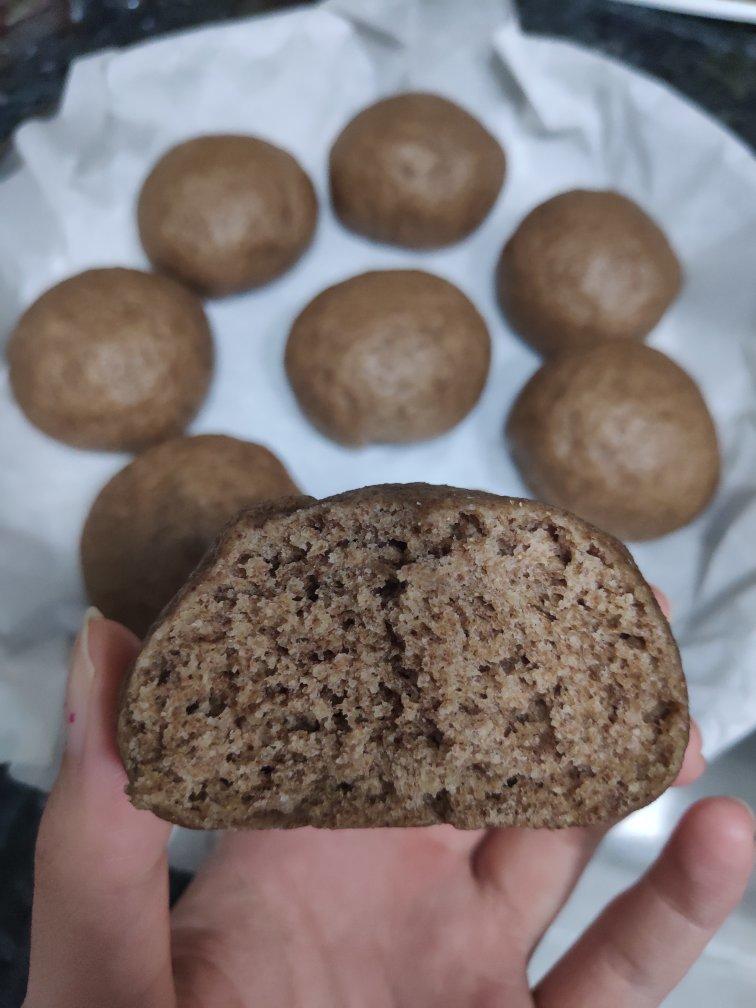 黑全麦无糖馒头