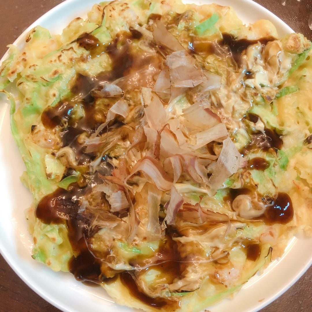 日式大阪烧(详细教程get✅喜欢啥就加点啥😋多重口感共同造就了这个大阪烧～🤗）