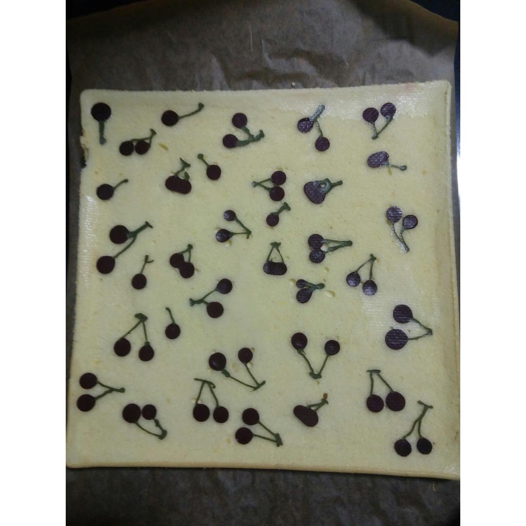 甜美樱桃彩绘蛋糕卷🍒