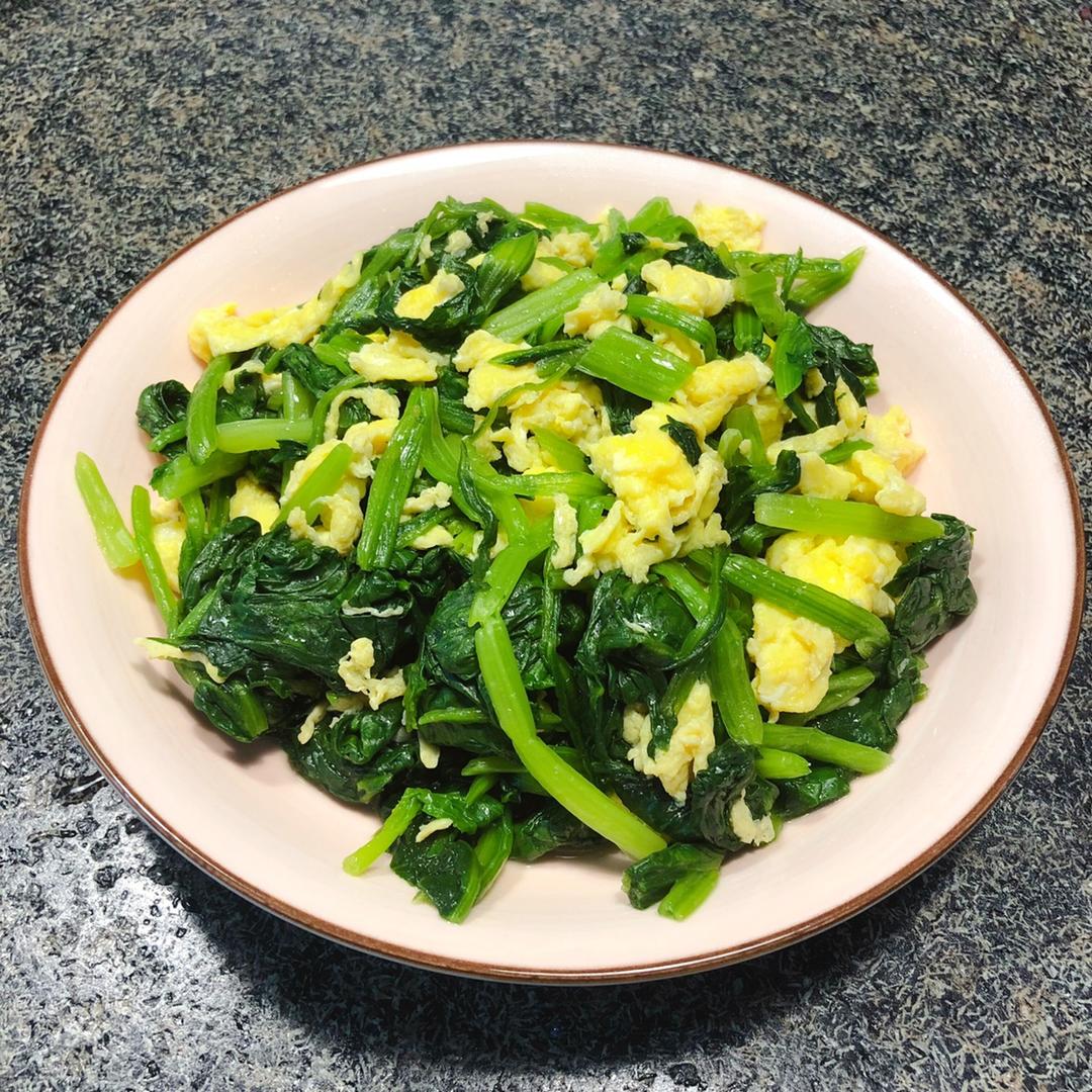 菠菜炒鸡蛋