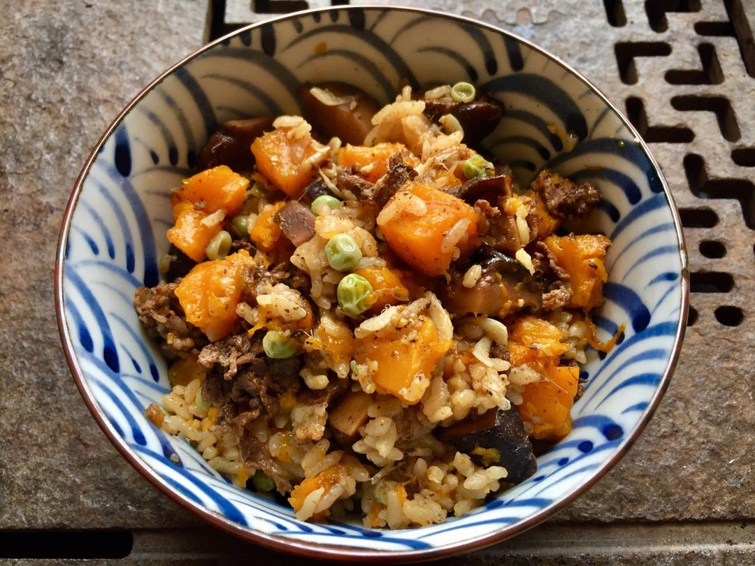 美味到不行的南瓜饭