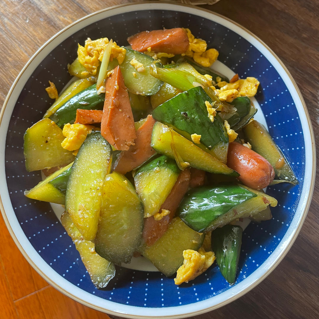 隔壁小孩馋哭的黄瓜炒蛋