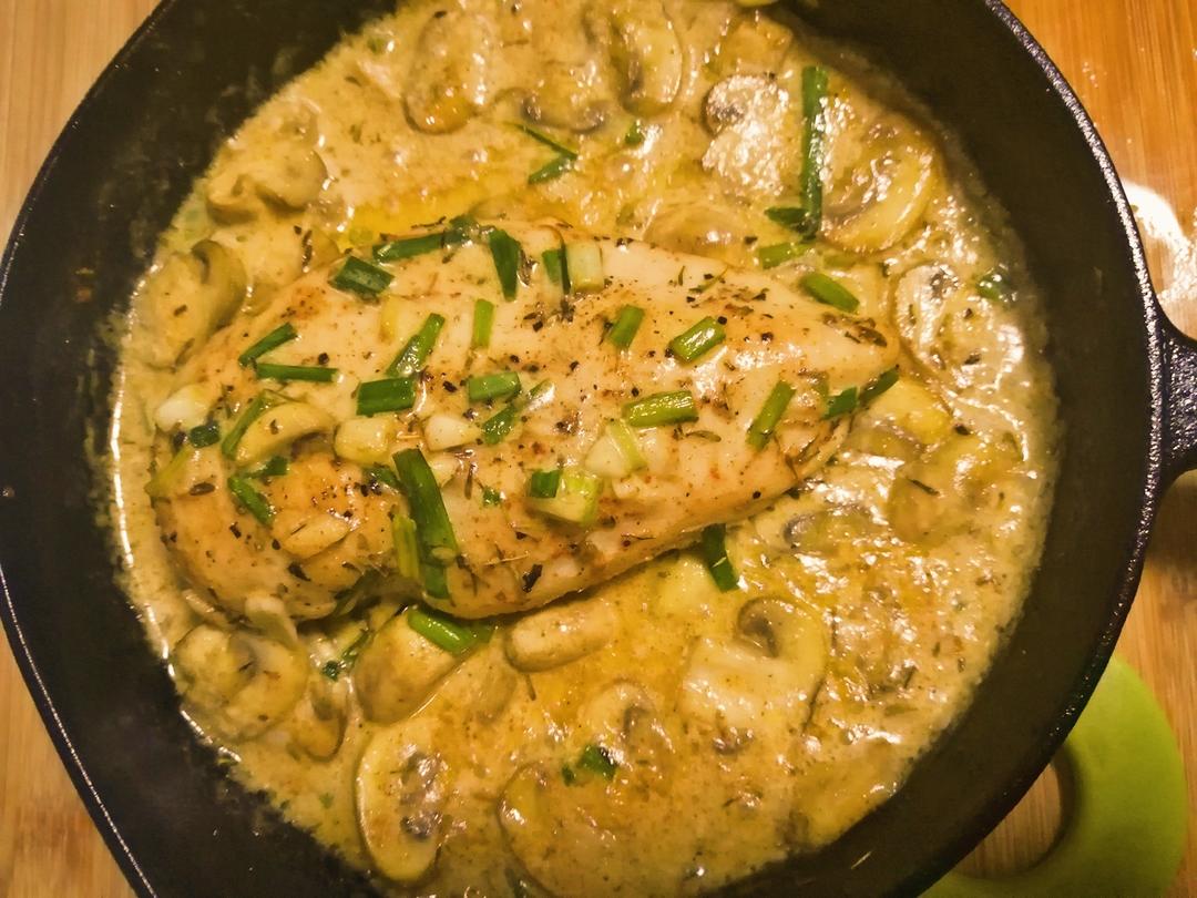 香蒜奶油蘑菇鸡