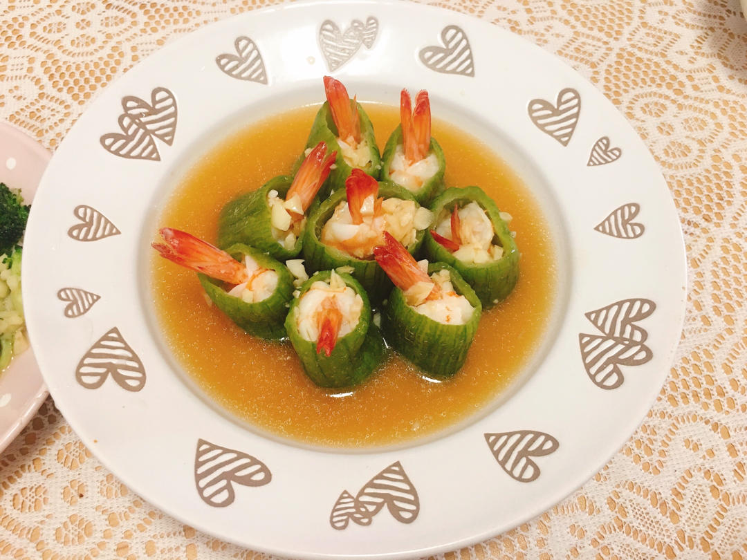 丝瓜酿虾