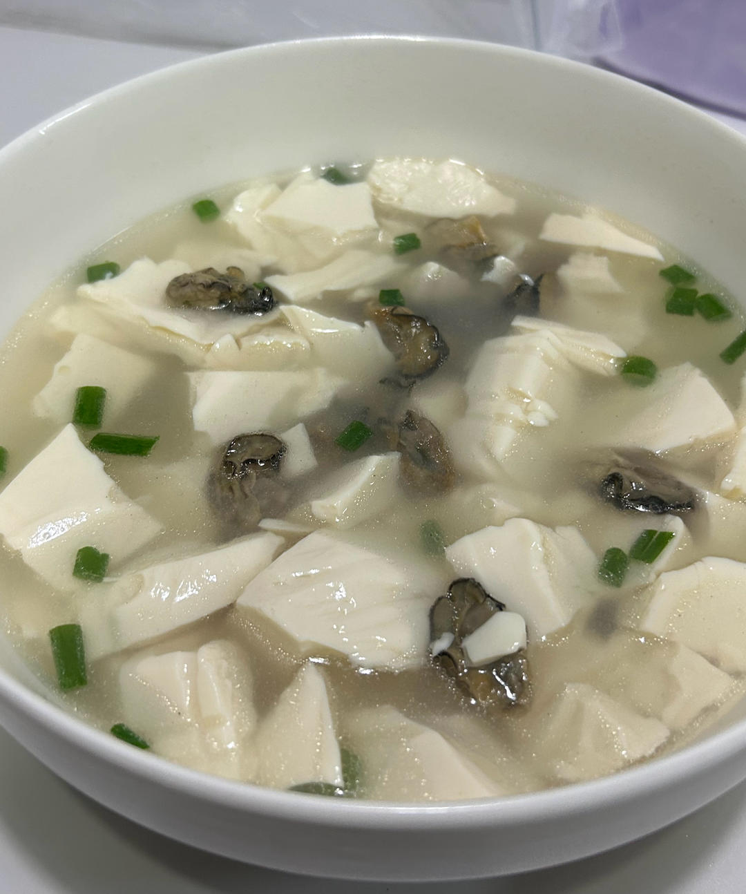 简易版牡蛎豆腐汤