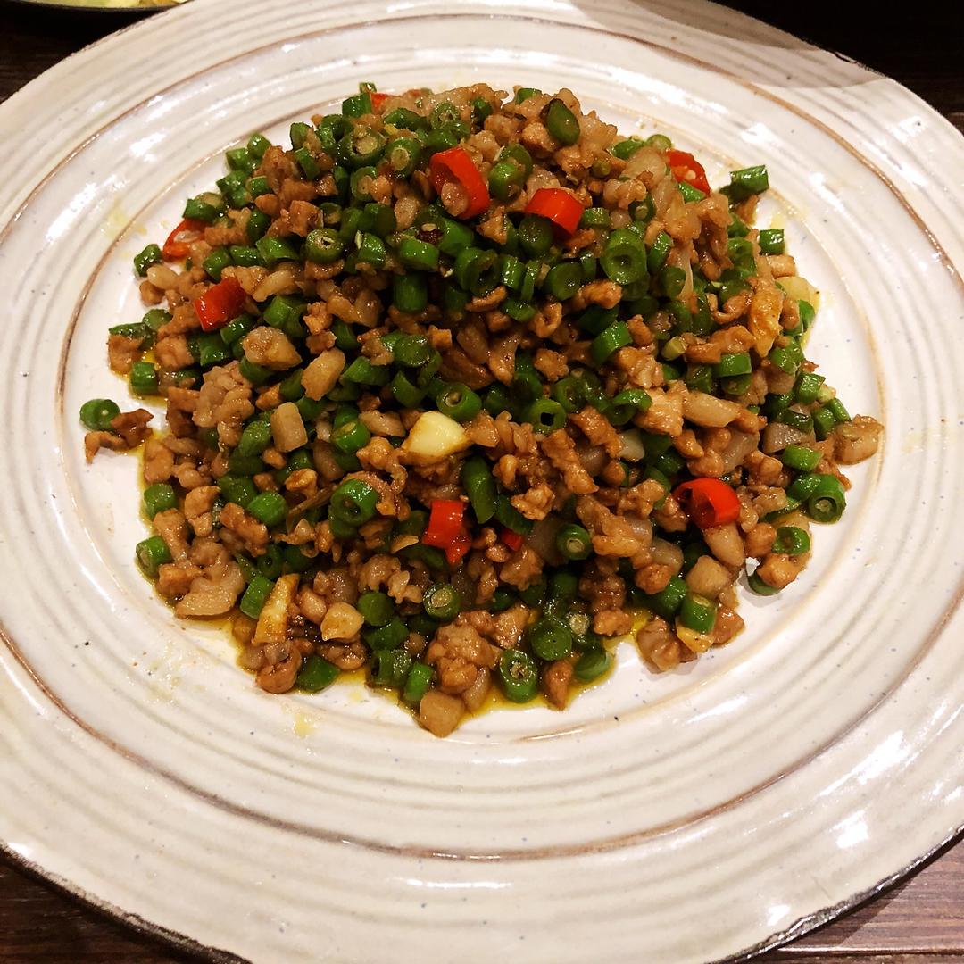 肉沫豆角下饭菜