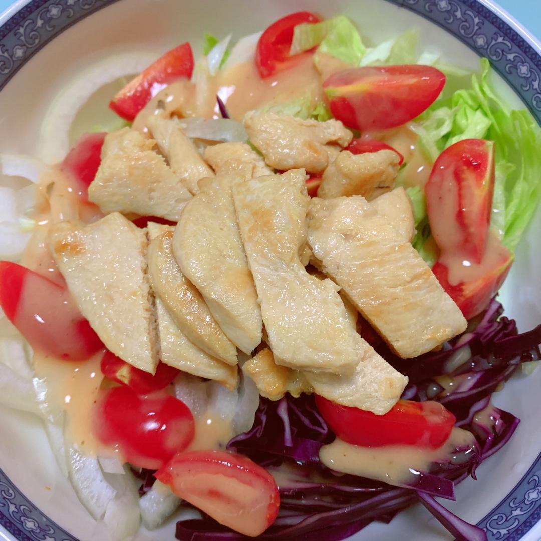 蔬菜火腿沙拉