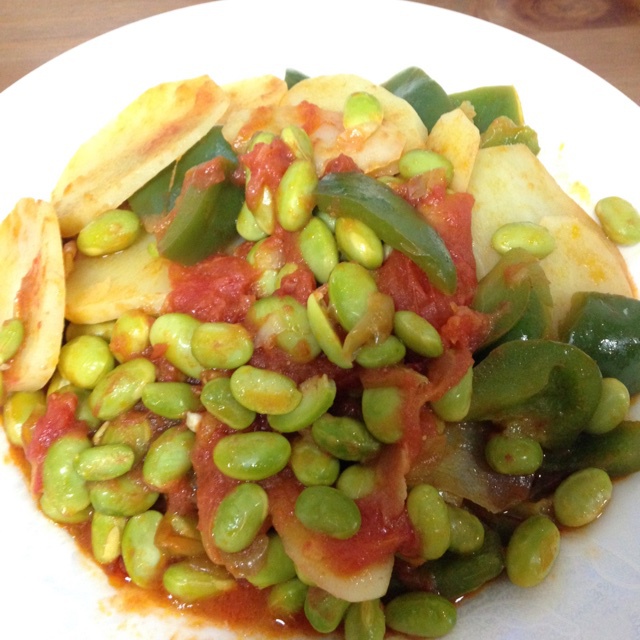 青椒番茄土豆片