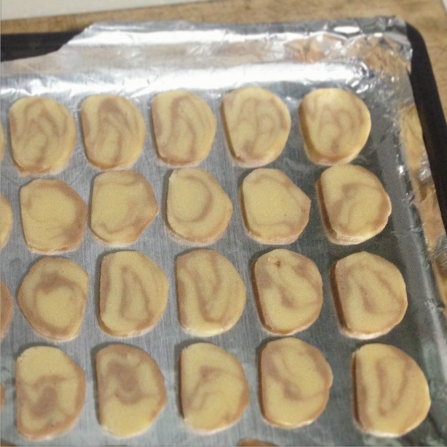 双色大理石纹饼干制作方法（花纹整形详细图解版）