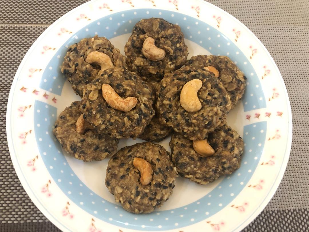 素食:有机燕麦芝麻大饼干