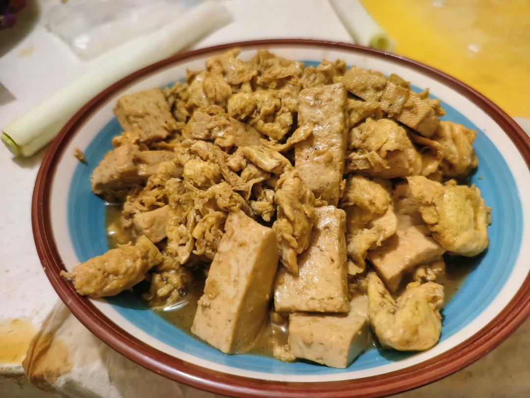 鸡蛋炒嫩豆腐