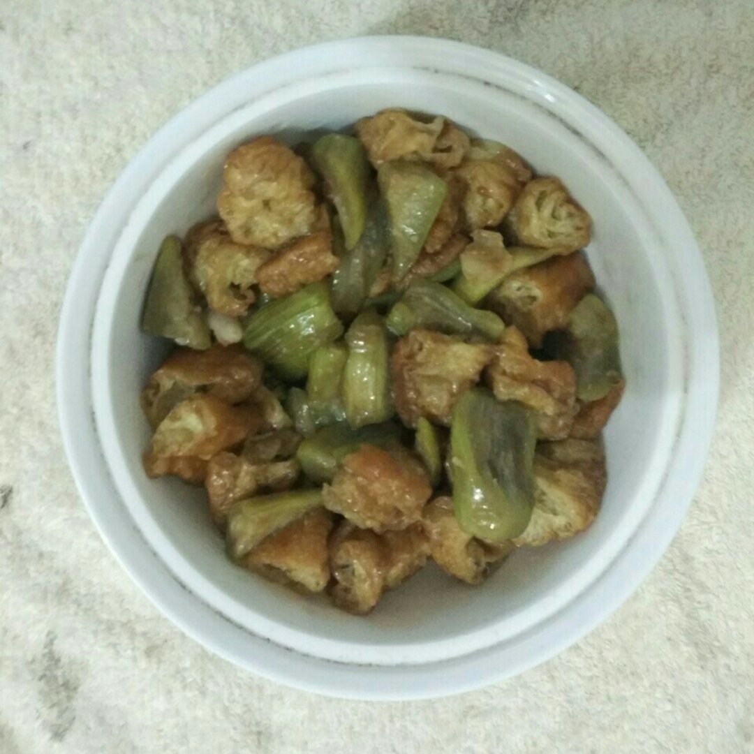 丝瓜炒油条