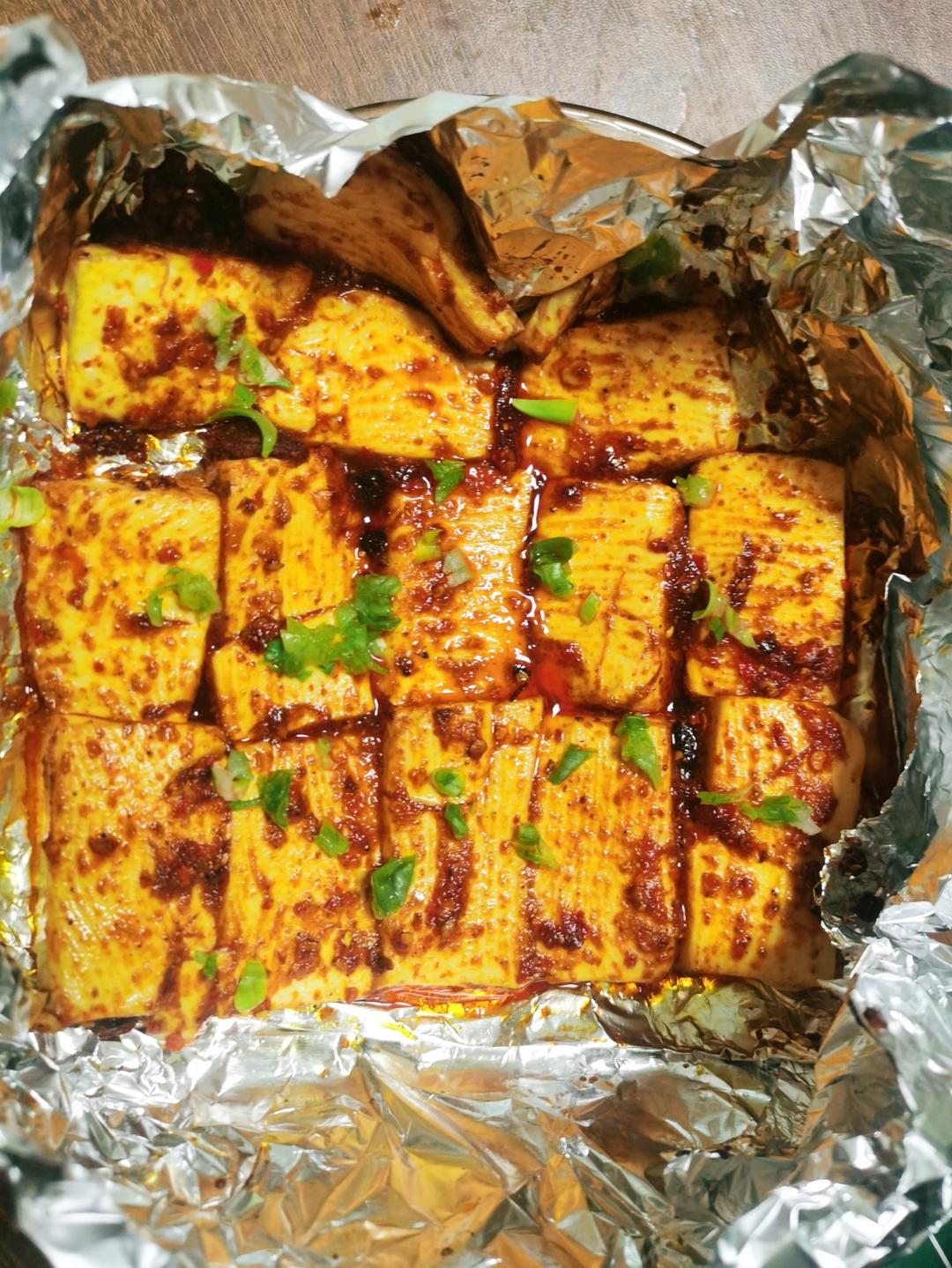 空气炸锅烤豆腐