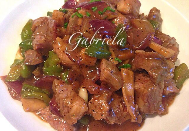 黑椒牛肉粒