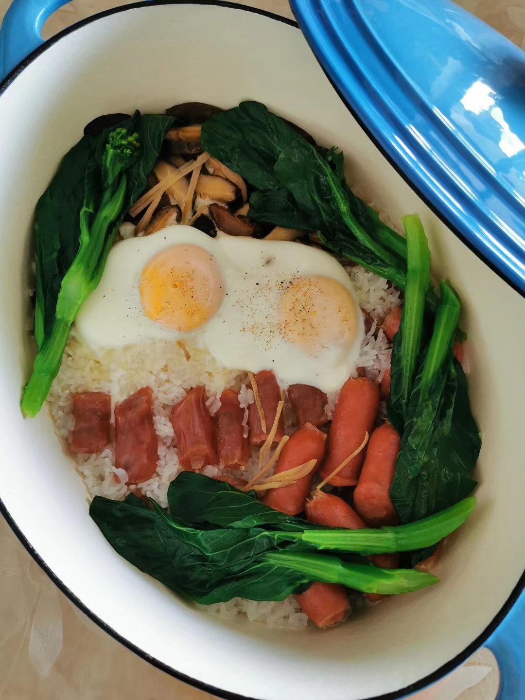 香菇腊味饭--Staub珐琅铸铁锅