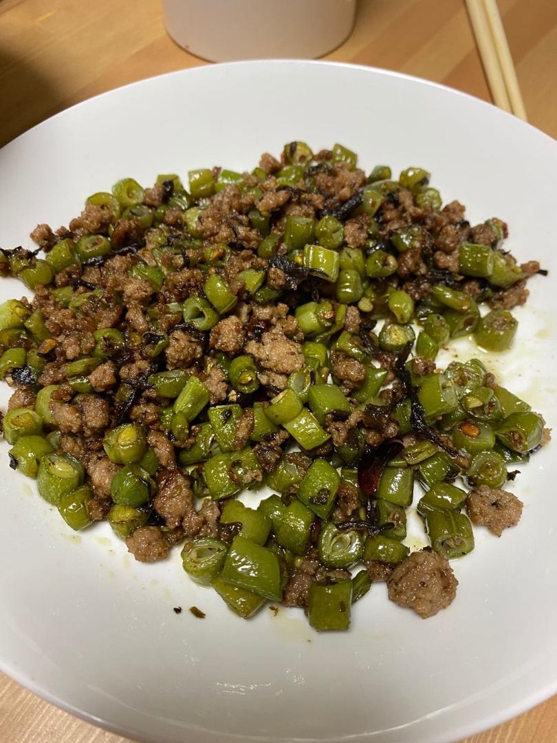 榄菜肉末四季豆