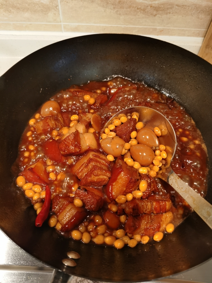 黄豆红烧肉的做法