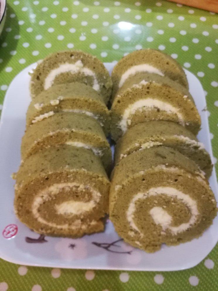 抹茶红豆蛋糕卷