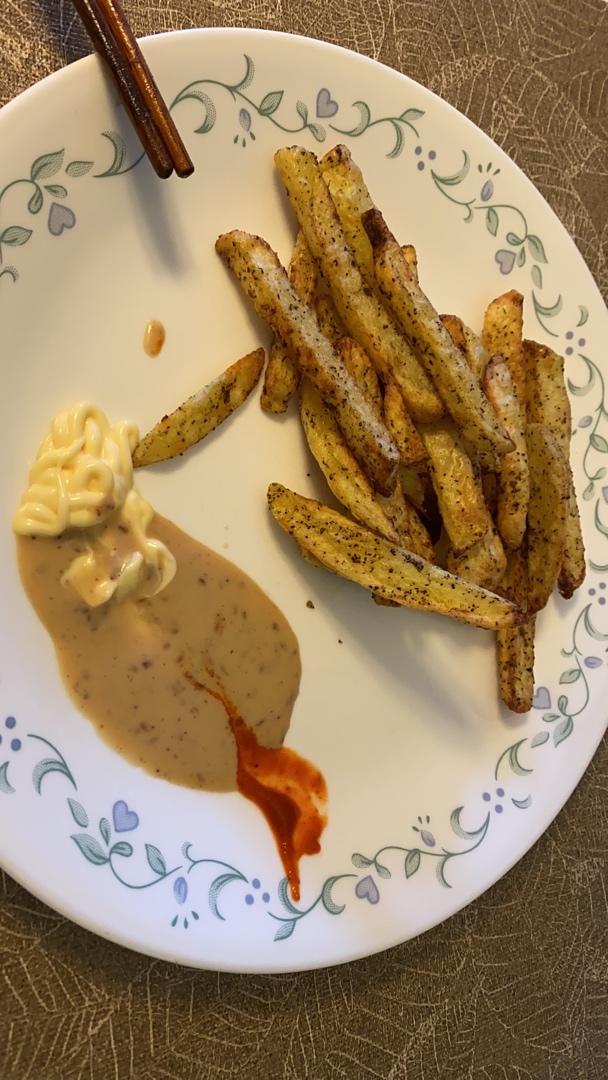 空气炸锅薯条&不用速冻版&超快手 现做现吃