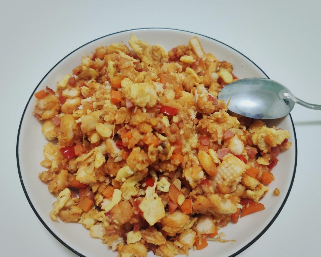 番茄鸡蛋炒馒头