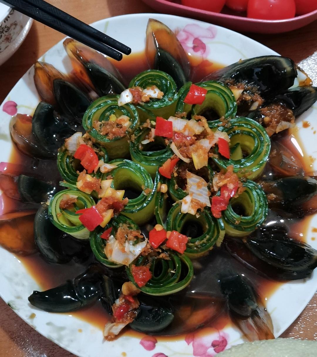 高颜值凉菜‼️凉拌黄瓜皮蛋