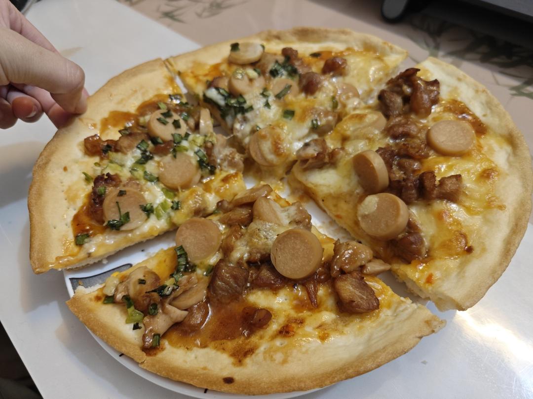 自制鸡肉披萨🍕比外面好吃百倍❗️超级拉丝❗️