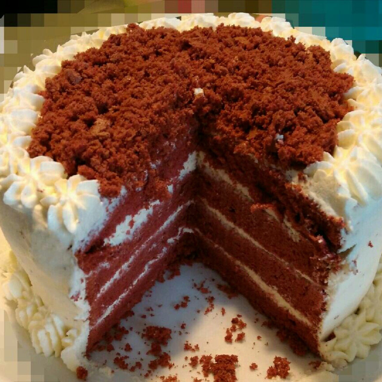 红丝绒戚风蛋糕（八寸）