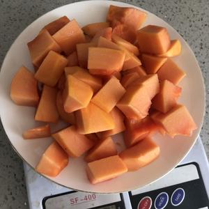 快速早餐-低卡健康的木瓜炖牛奶100大卡左右的做法 步骤2