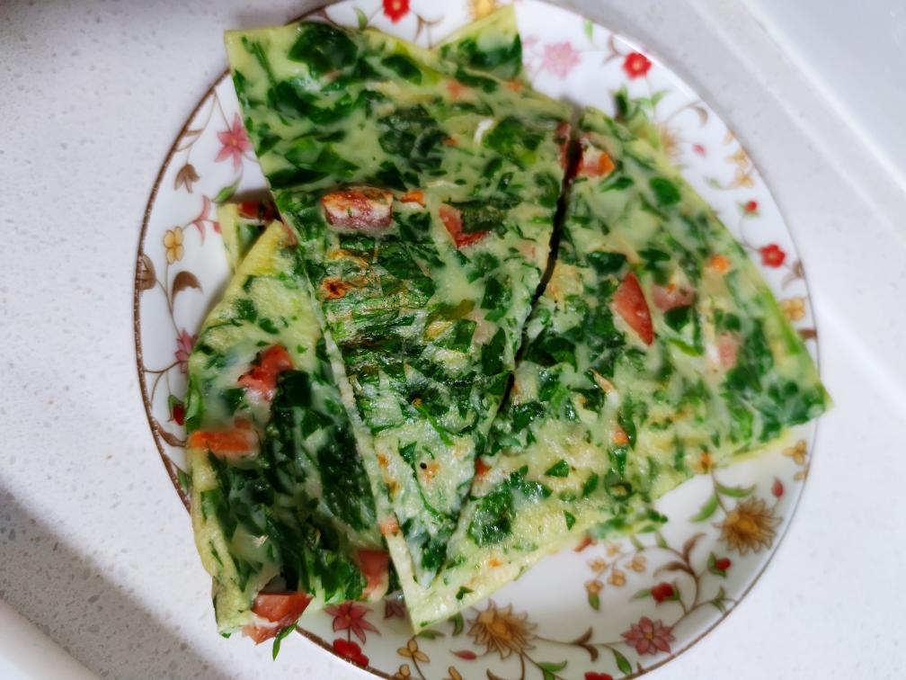 蔬菜鸡蛋饼-芹菜饼（电饼铛版）的做法