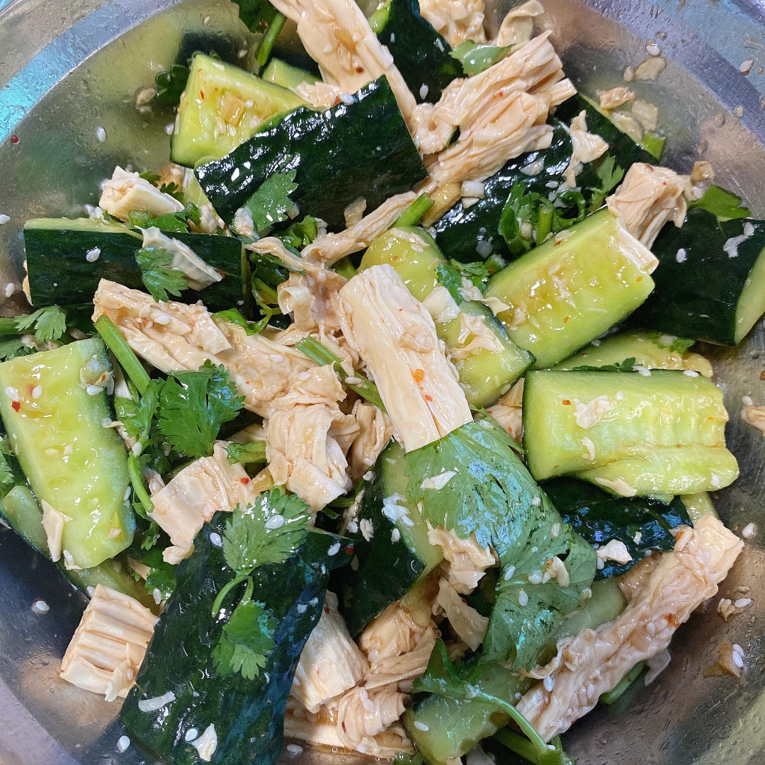 巨好吃的开胃凉拌黄瓜腐竹，零失败