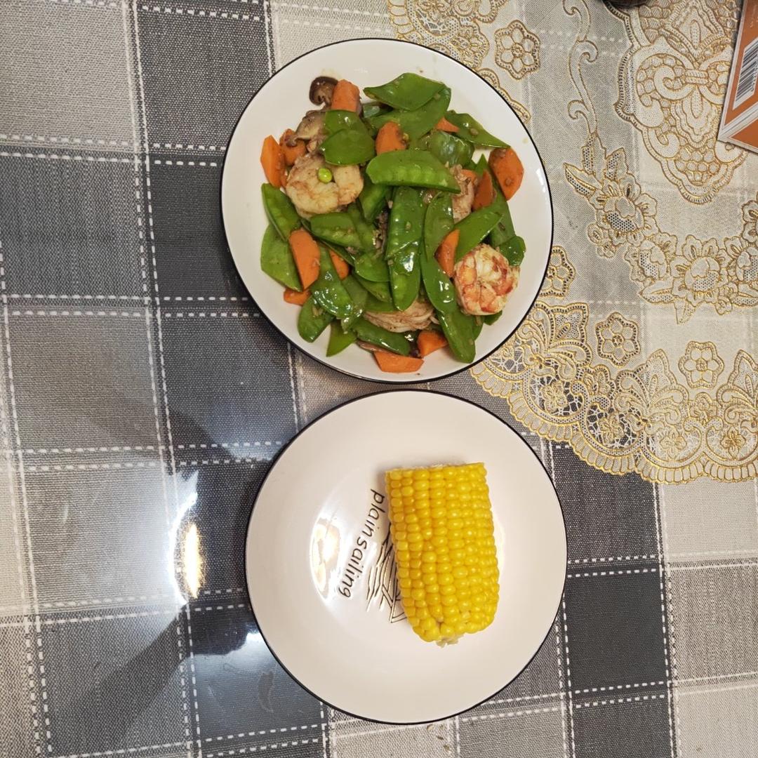 口蘑芦笋虾仁