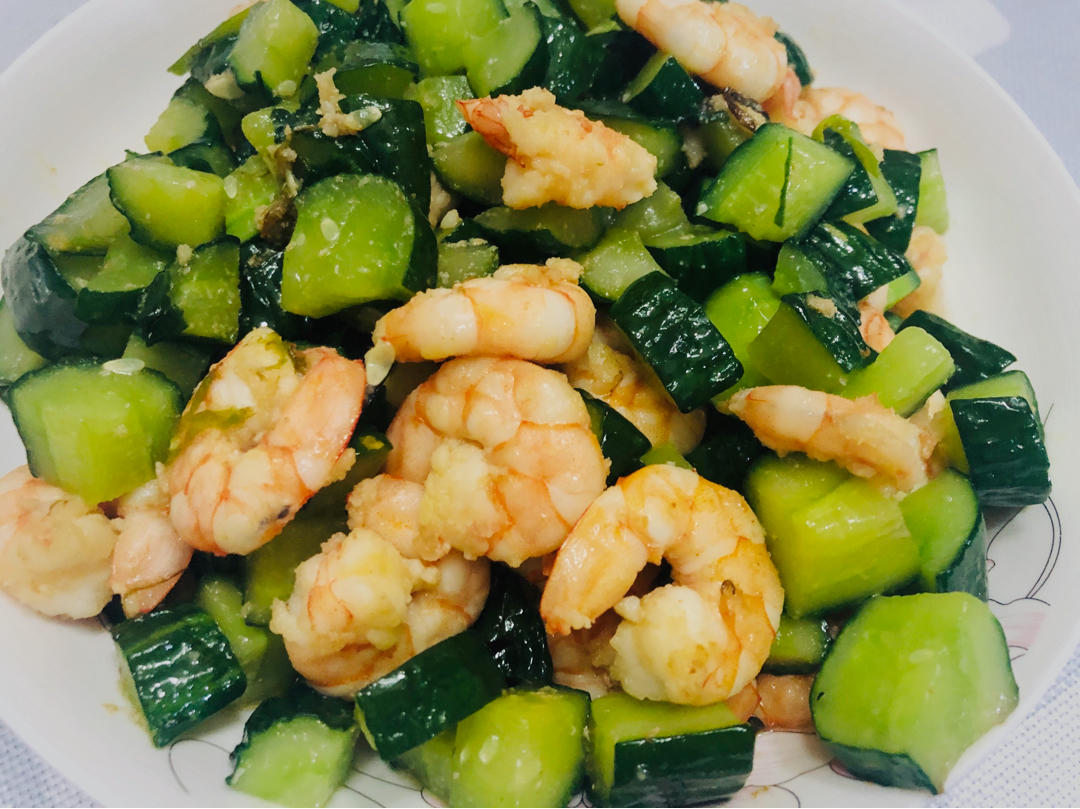 黄瓜炒虾仁