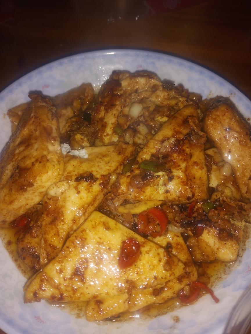 焖煎豆腐