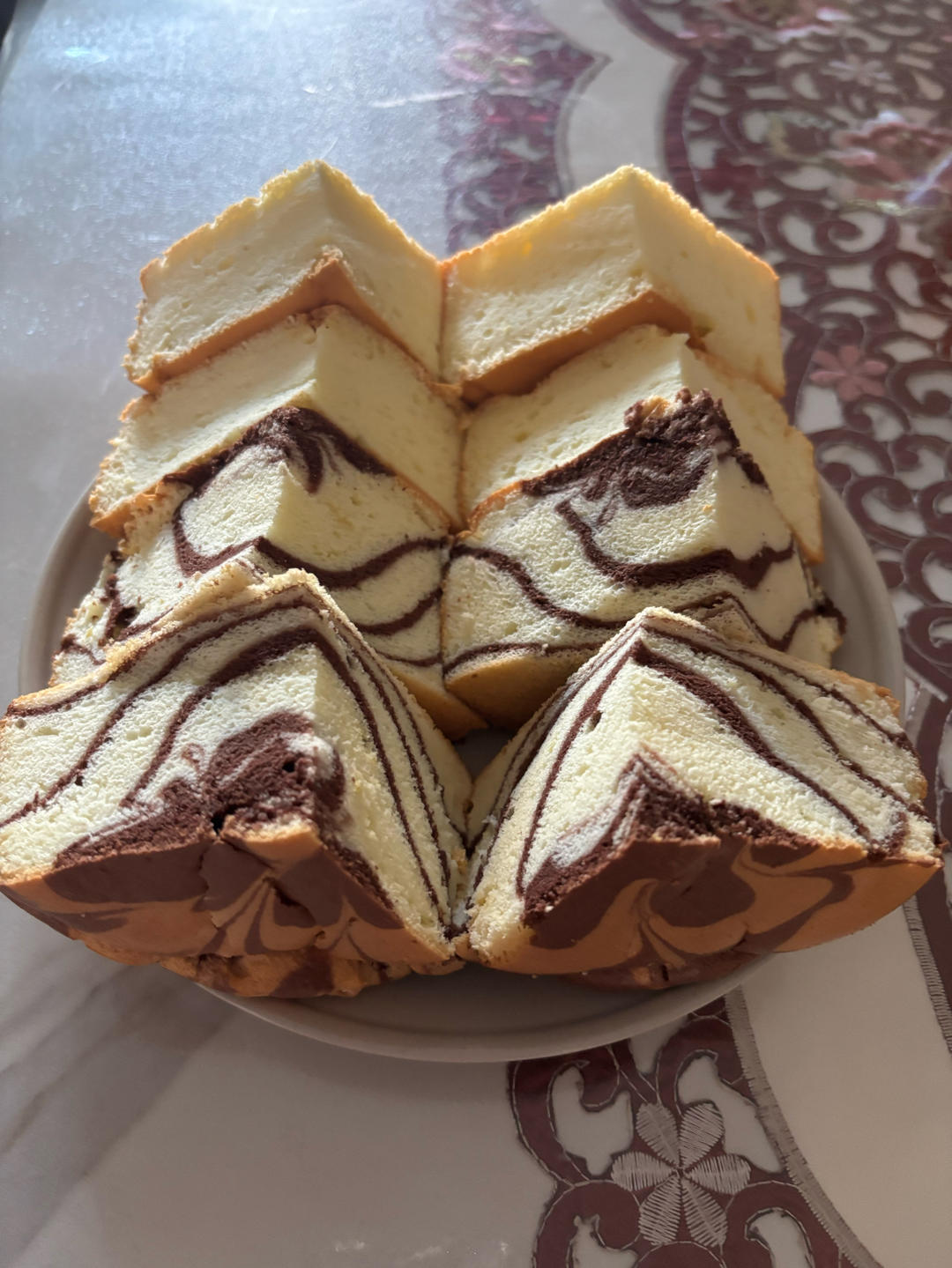 六寸原味炫彩戚风蛋糕