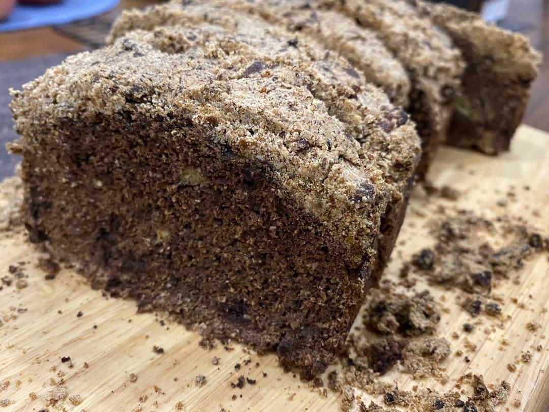 摩卡花生酥全麦快手面包丨健康·烘焙