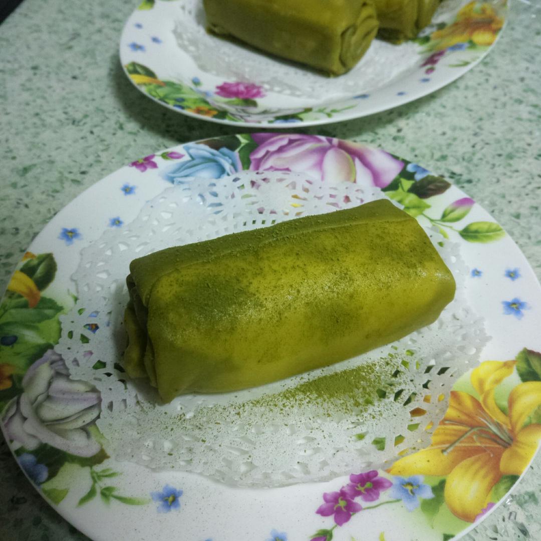 网红食谱│抹茶毛巾卷
