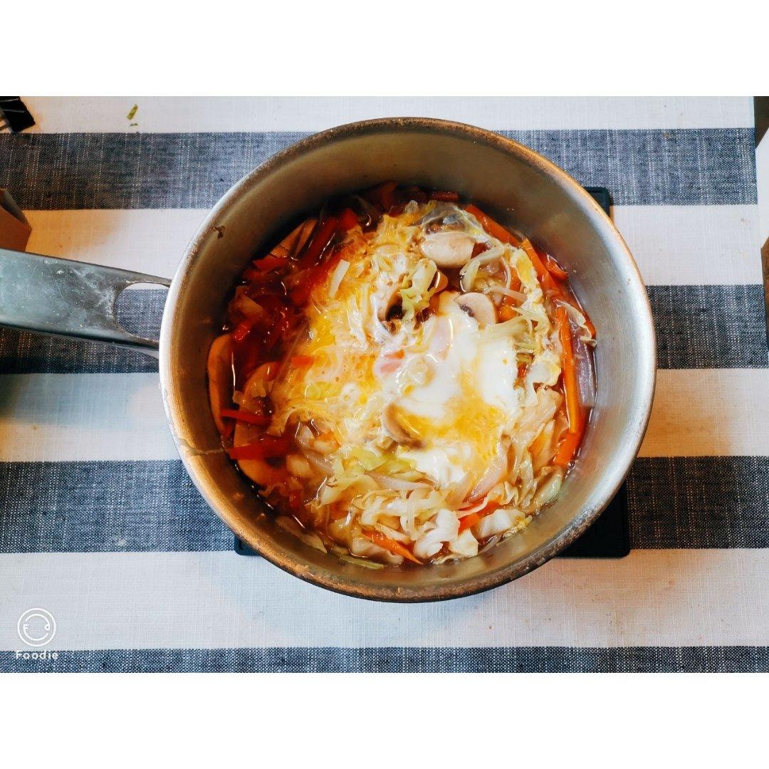和风素菇鹰嘴豆滑蛋【健康一锅端】
