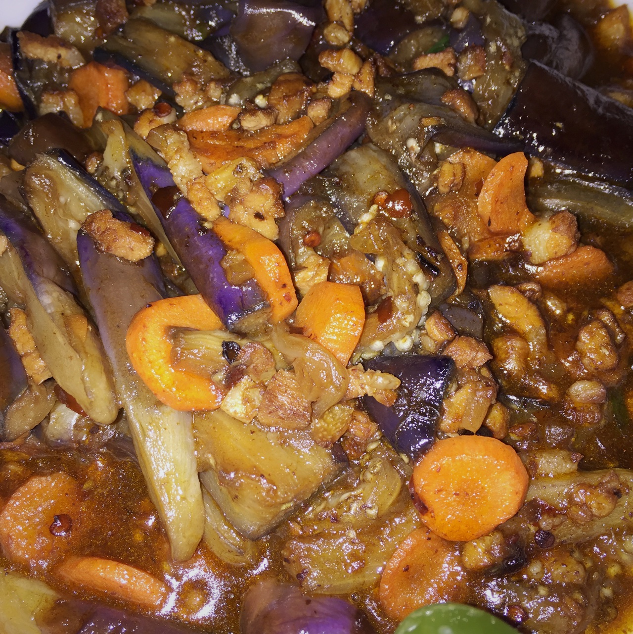 红烧肉沫茄子
