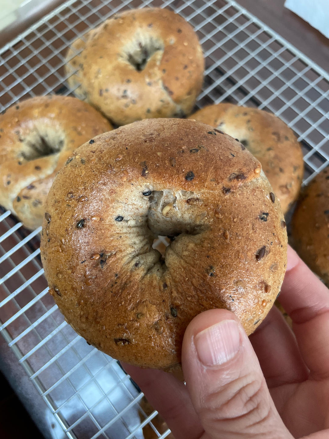 真香~低卡快手的黑麦多谷物贝果