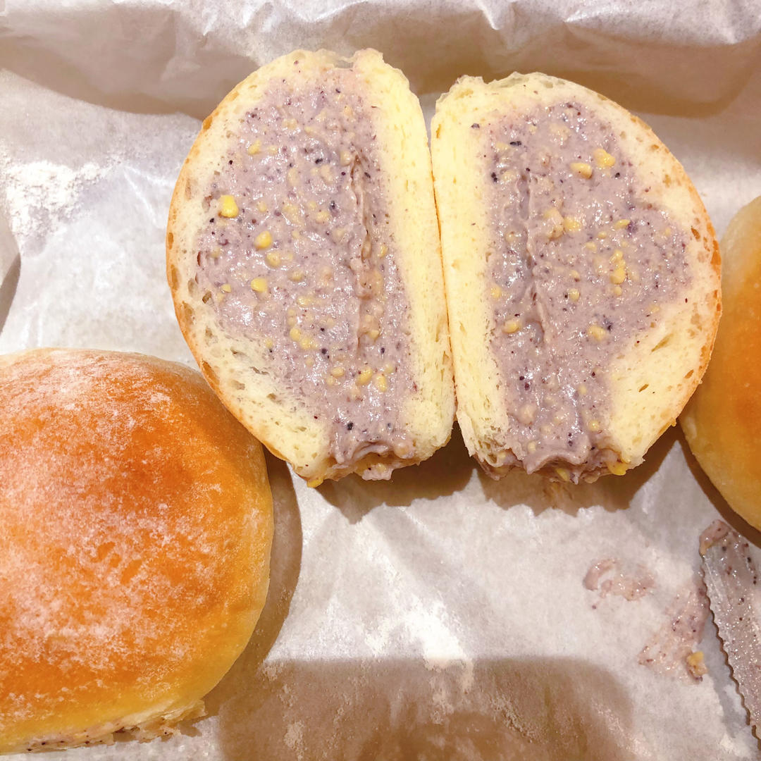 一口爆浆｜夏日必做冰面包｜蓝莓/树莓/芒果三个口味