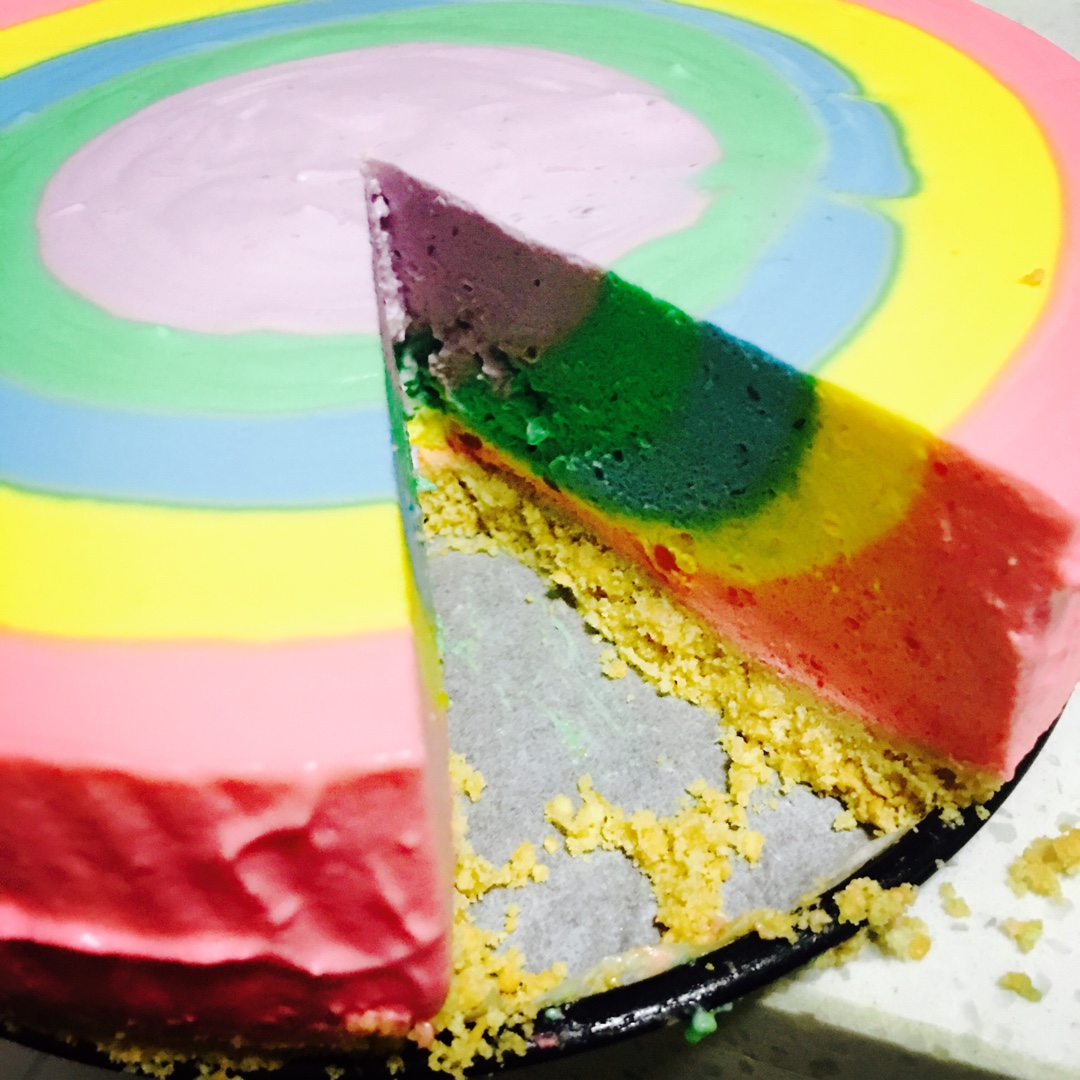 naples丷做的彩虹慕斯蛋糕