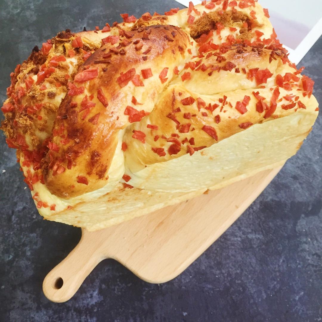 香葱肉松手撕吐司